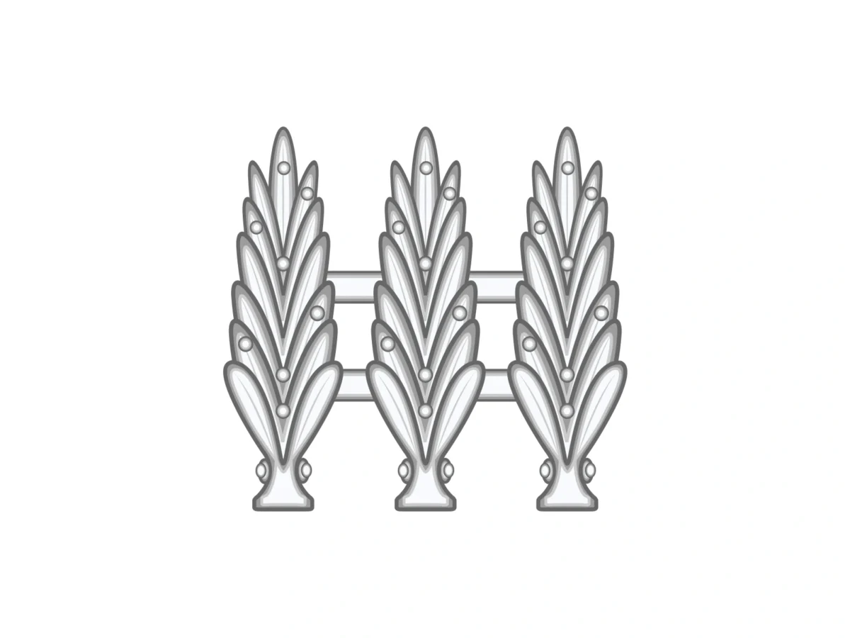 Insignia metálica de Capitán — grande