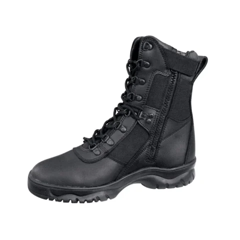 Bota táctica de 8 pulgadas con cremallera lateral