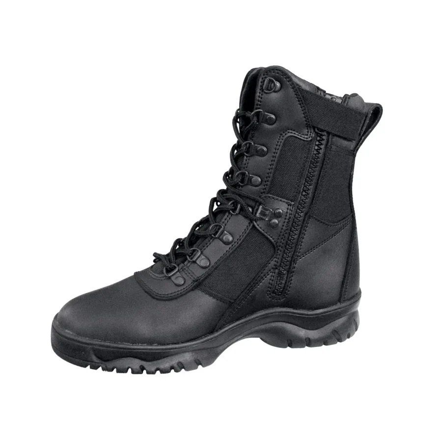 Bota táctica de 8 pulgadas con cremallera lateral