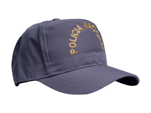 Gorra Policial Tipo H Gris — Raso
