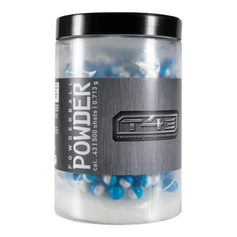 T4E Powder Balls .43 Blue/White — 500 unidades
