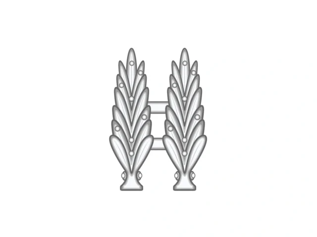 Insignia metálica de Primer Teniente — pequeña
