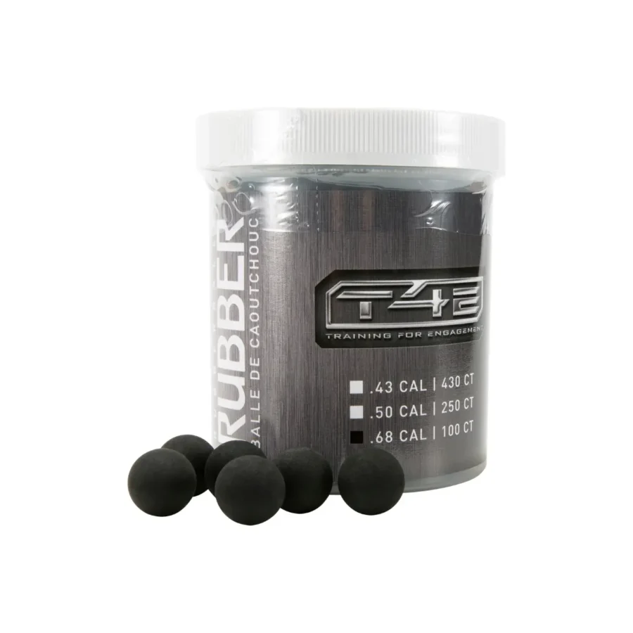 T4E Rubber Balls .68 — 100 unidades