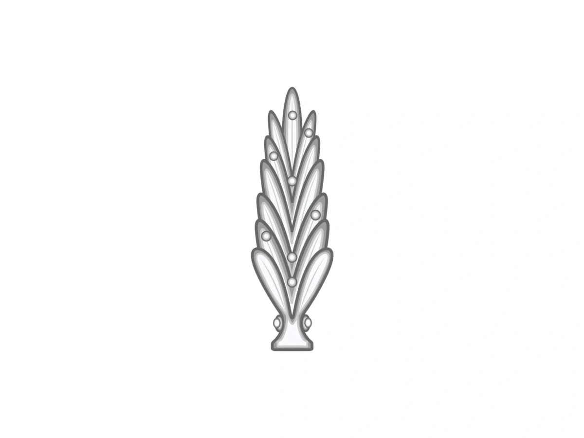 Insignia metálica de Segundo Teniente — grande